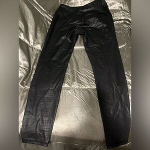 Faux snakeskin leggings